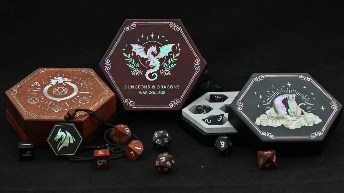 Unveiling Our Exquisite Handmade Mother-of-Pearl Inlaid Dice Set from Ranger Dice