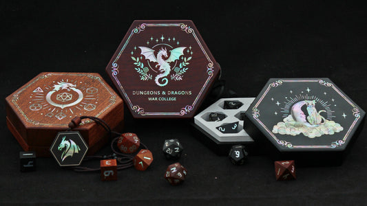 Unveiling Our Exquisite Handmade Mother-of-Pearl Inlaid Dice Set from Ranger Dice