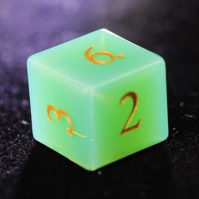 Emerald Green Opal DND Dice D6