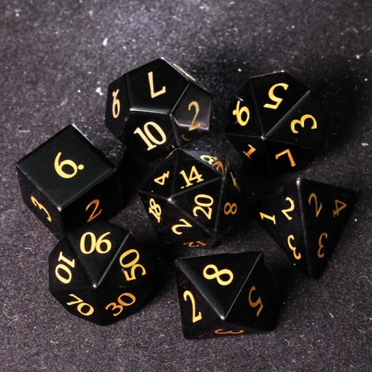 DND Obsidian Dice Set