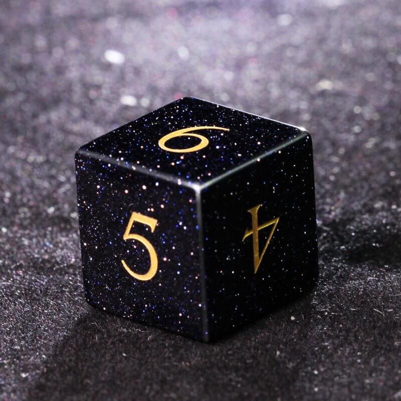 Blue sand dice D6