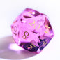 DND Pink Glass Cut Diamond Dice 30mm
