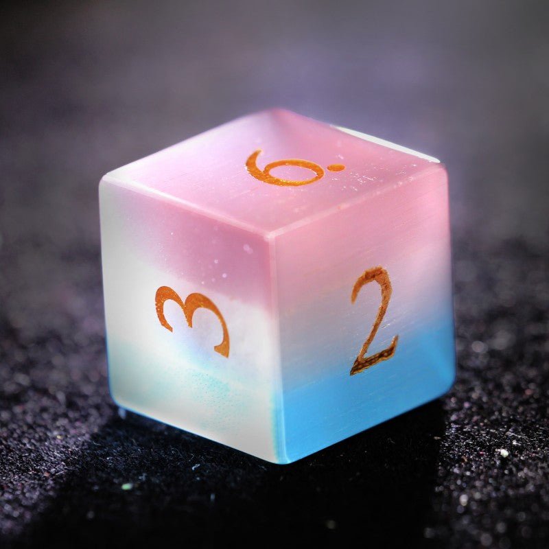 DND Macaron Synthetic Opal Dot D6 Dice