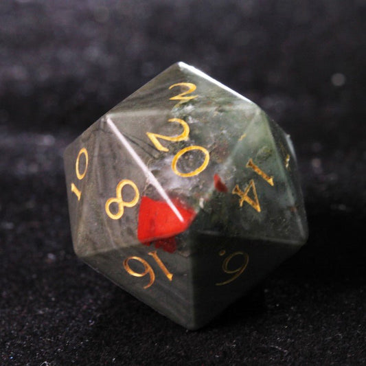  D&D African blood stone dice D20