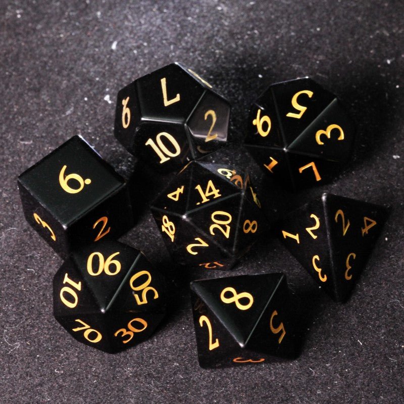 DND Obsidian Dice Set