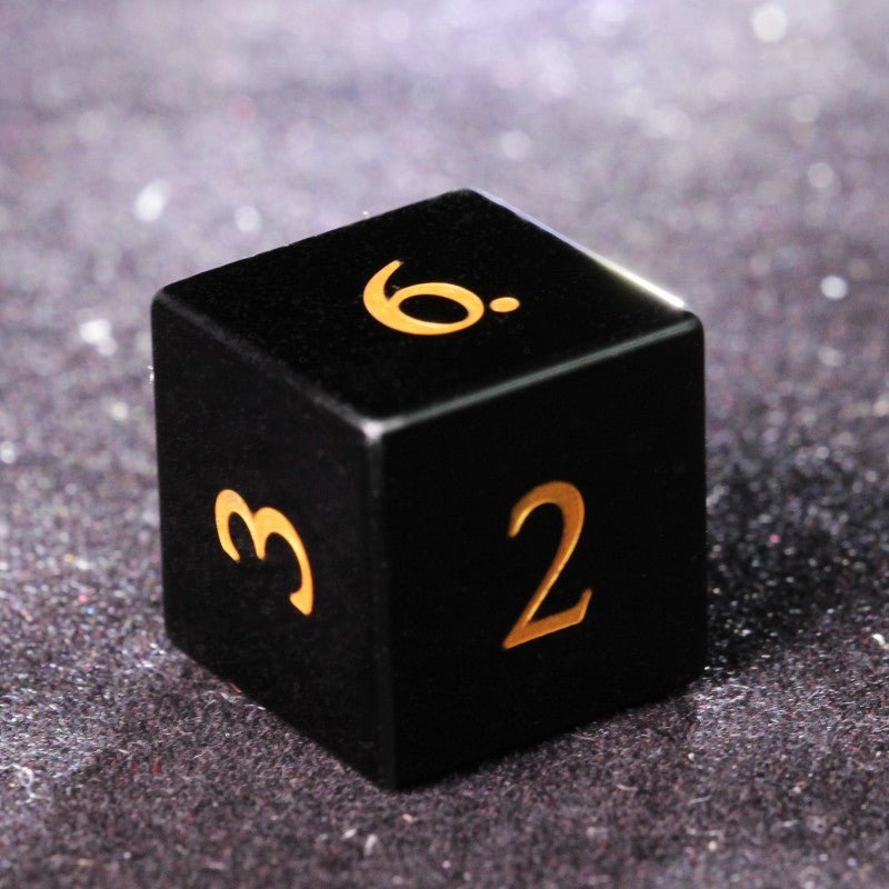 DND Obsidian D6 dice