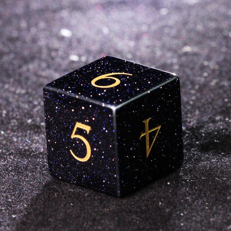 Blue sand dice D6