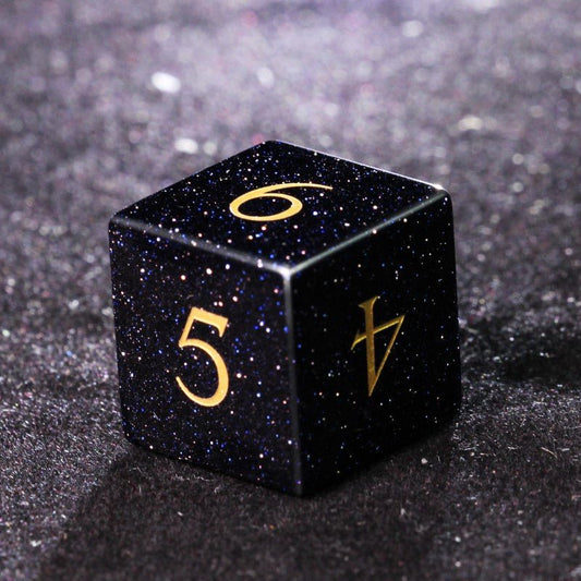 Blue sand dice D6