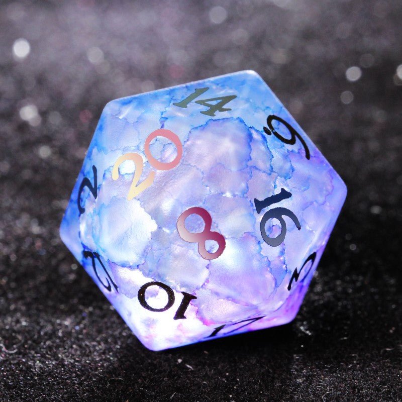 DND Cracked glass dice d20