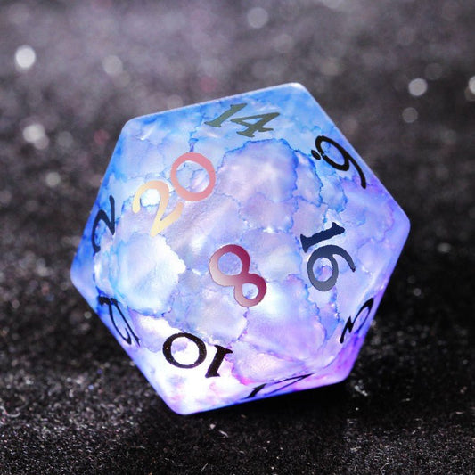 DND Cracked glass dice d20